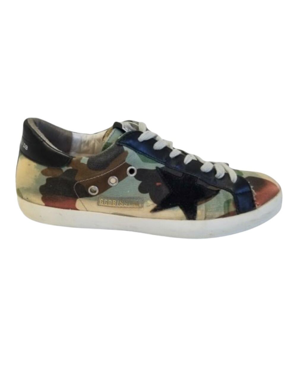 Golden Goose GGDB Superstar Camouflage Low-Top Sneakers Men’s 8 EU 41 Distressed